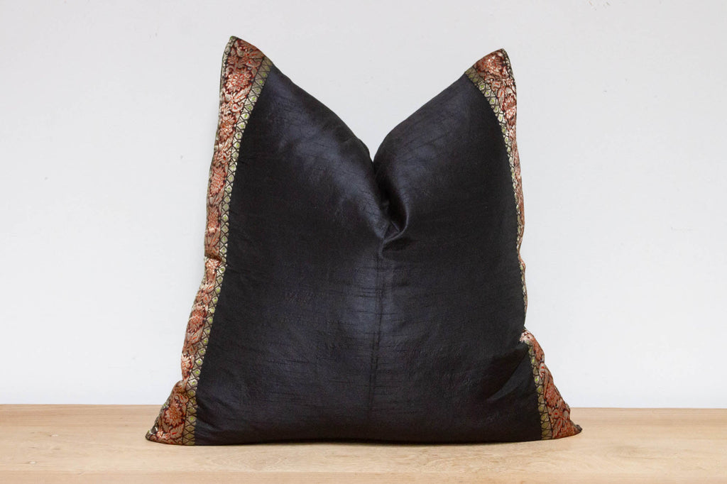 Sable Festive Silk Euro Pillow Cover