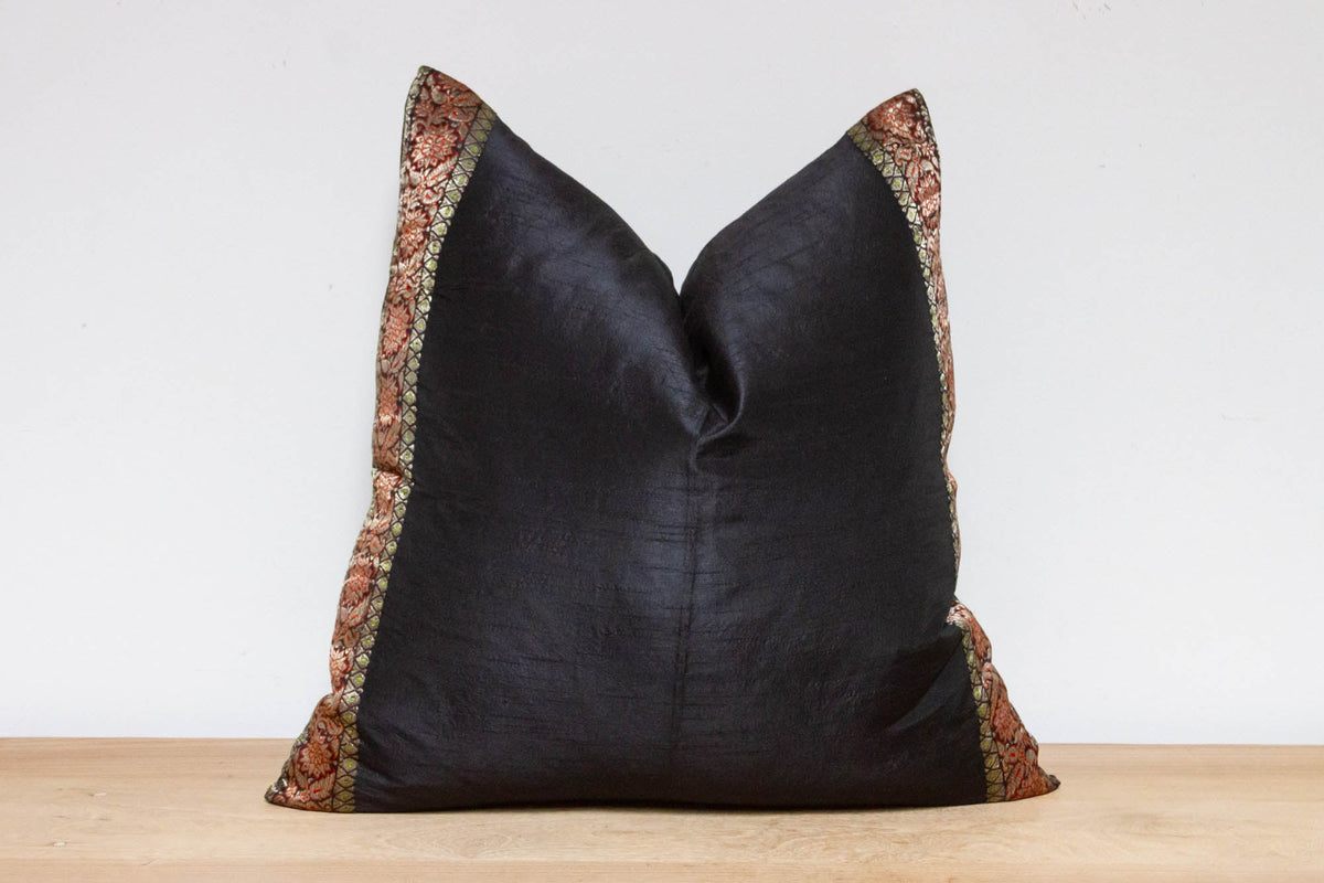 Sable Festive Silk Euro Pillow Cover
