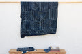 Diamond Lattice Indigo Mud Cloth Throw