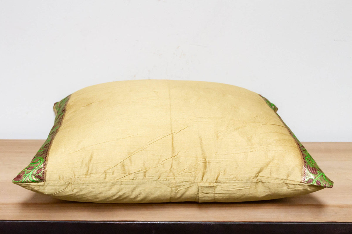 Arabian Gold Festive Silk Euro Pillow Cover