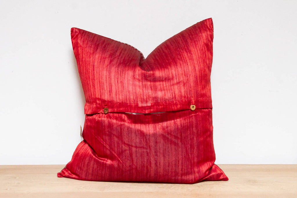 Sangria Festive Silk Euro Pillow Cover