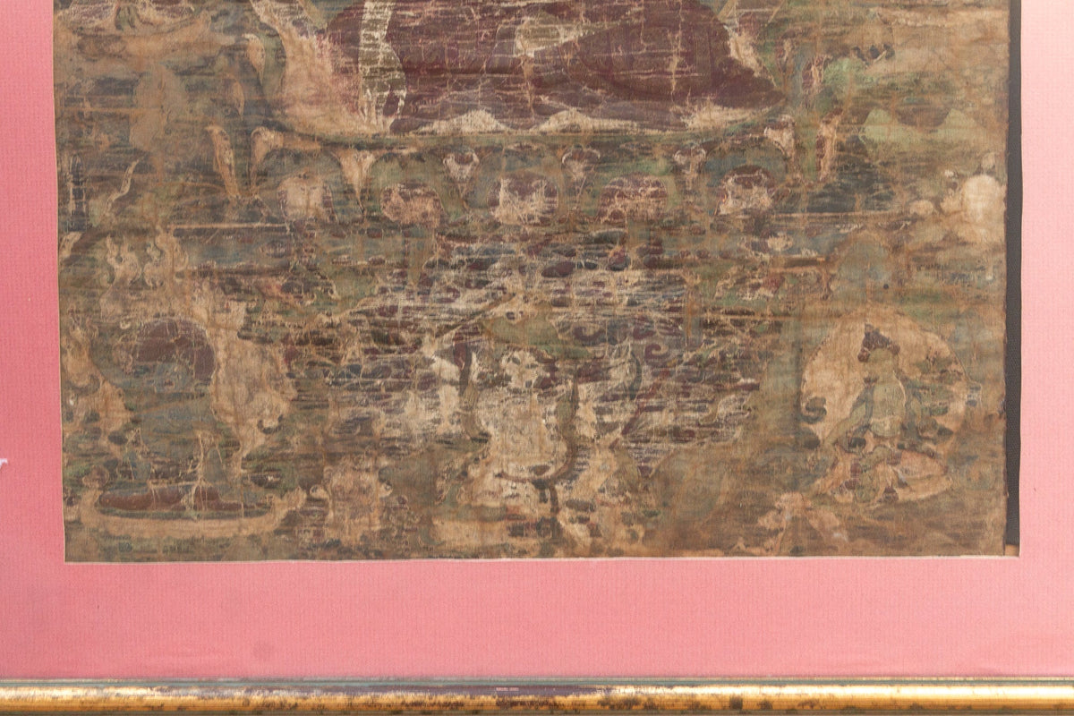 Antique Tibetan ThangKa of Serene Buddha