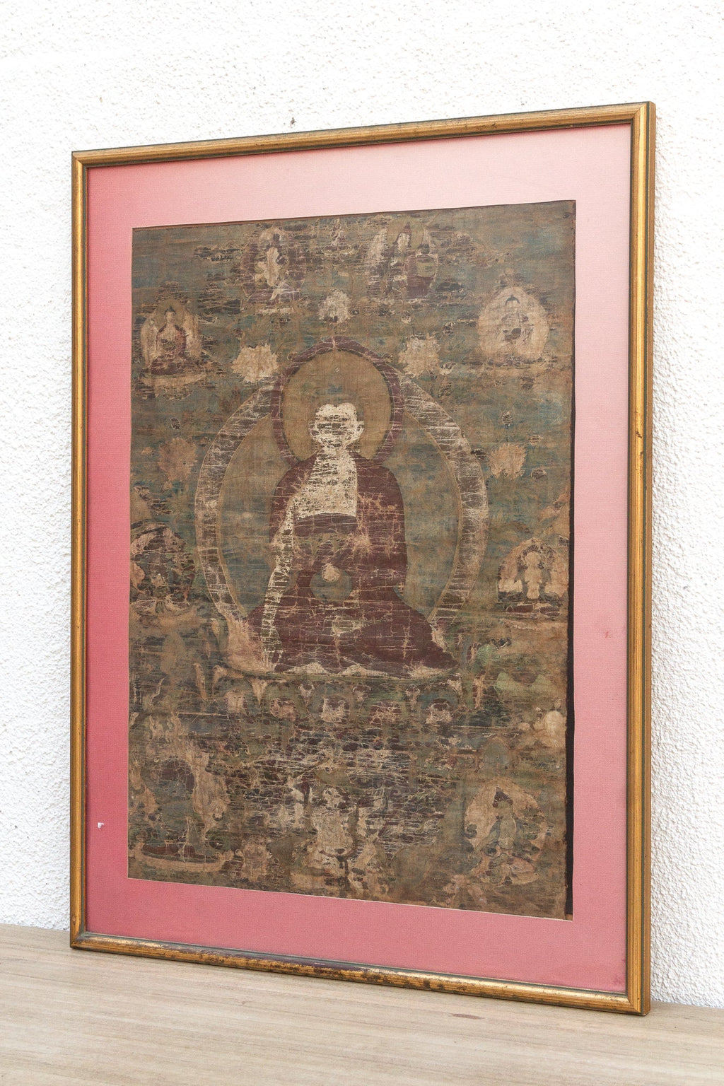 Antique Tibetan ThangKa of Serene Buddha