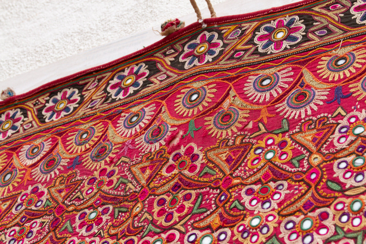 Authentic Antique Kutch Embroidered Textile