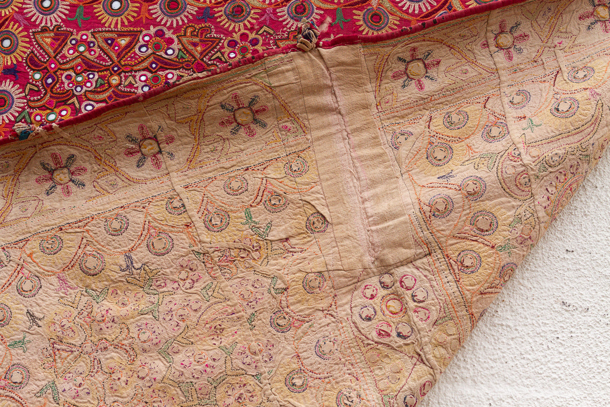Authentic Antique Kutch Embroidered Textile