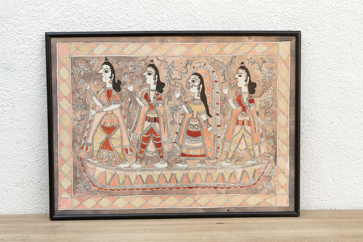 Madhubani Magic Antique Indian Painting