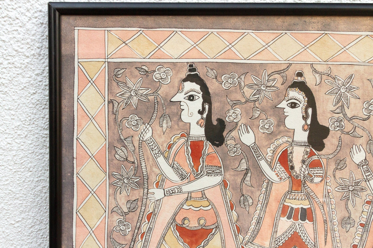 Madhubani Magic Antique Indian Painting