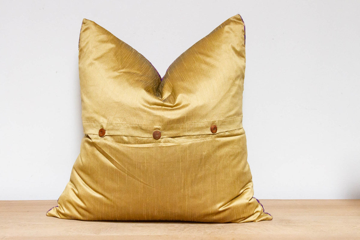 Surya Gold Festive Silk Euro Pillow Cover