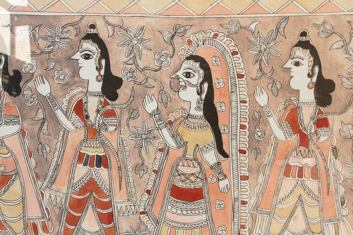 Madhubani Magic Antique Indian Painting