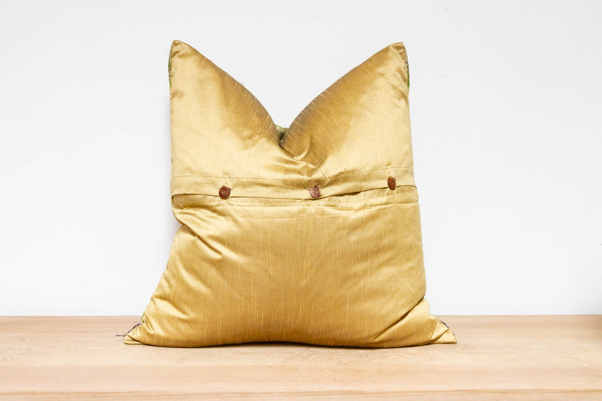 Golden Apricot Festive Silk Euro Pillow Cover