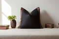 Olive Black Festive Silk Euro Pillow Cover