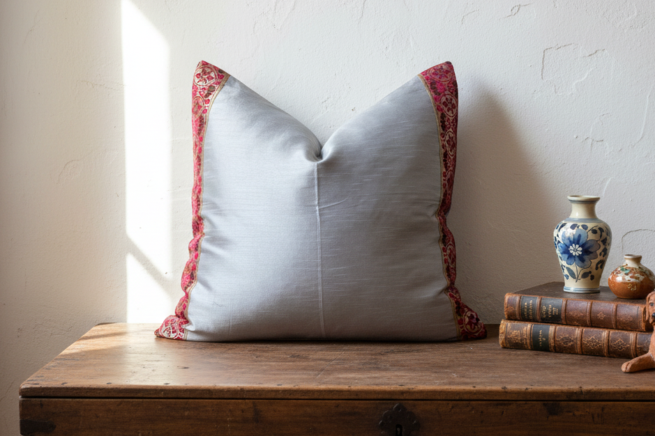 Shoreline Festive Silk Euro Pillow Cover
