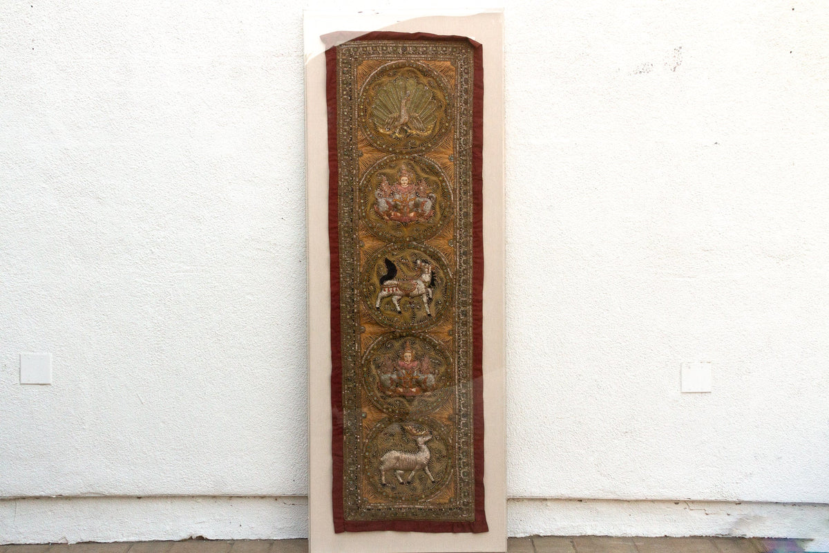 Antique Southeast Asian Golden Tapestry