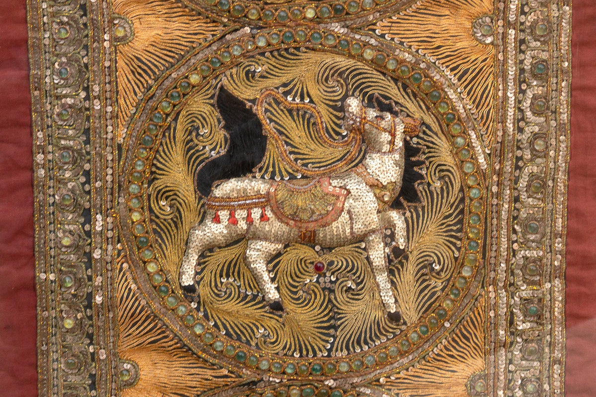Antique Southeast Asian Golden Tapestry