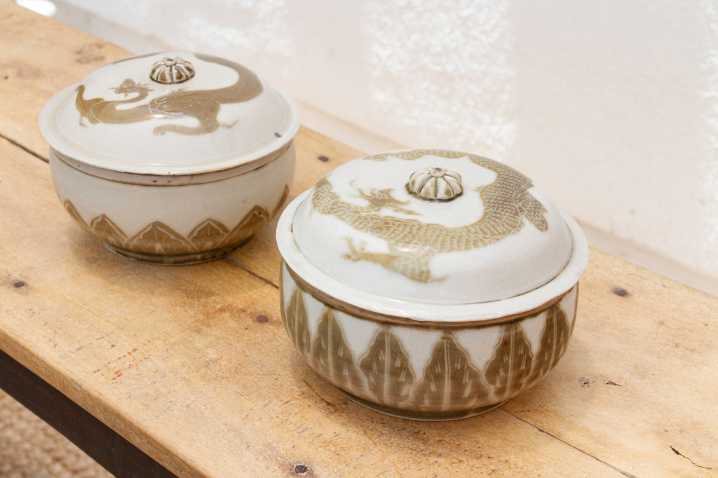 Pair of Imperial Asian Porcelain Lidded jars