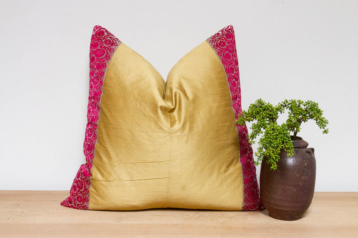 Sunbeam Festive Silk Euro Pillow Cover