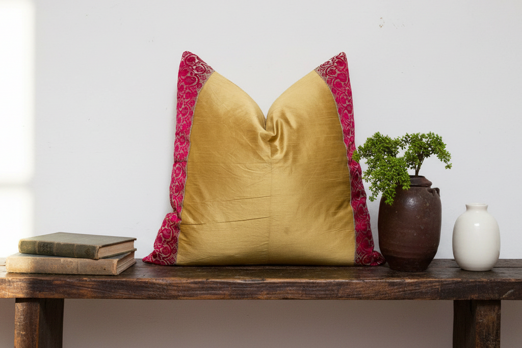Sunbeam Festive Silk Euro Pillow Cover