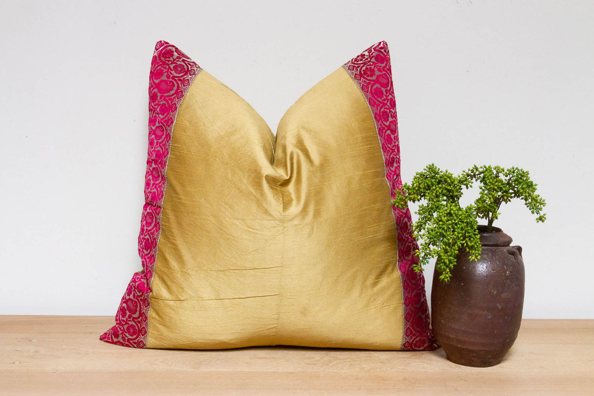 Sunbeam Festive Silk Euro Pillow Cover