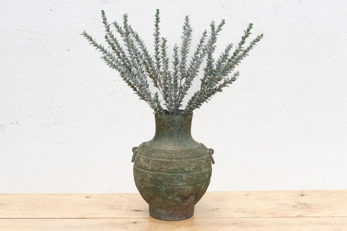 Echoes of Han Dynasty Style, Large Engraved Bronze Vase