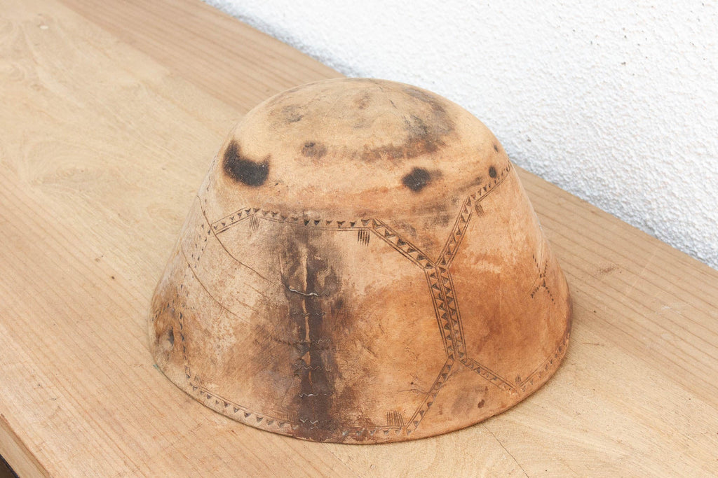 Rare Engraved Wooden African Bowl