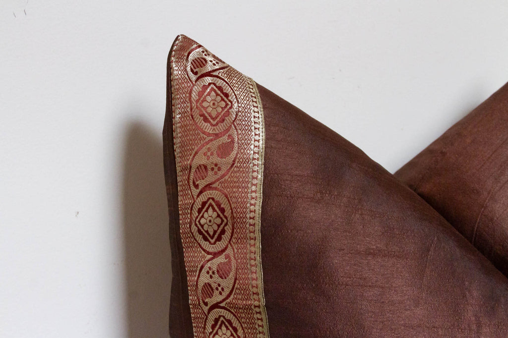 Syrah Festive Silk Euro Pillow Cover