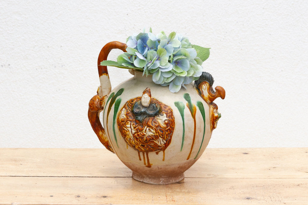 Vintage Tang Dynasty Style Sancai Jug