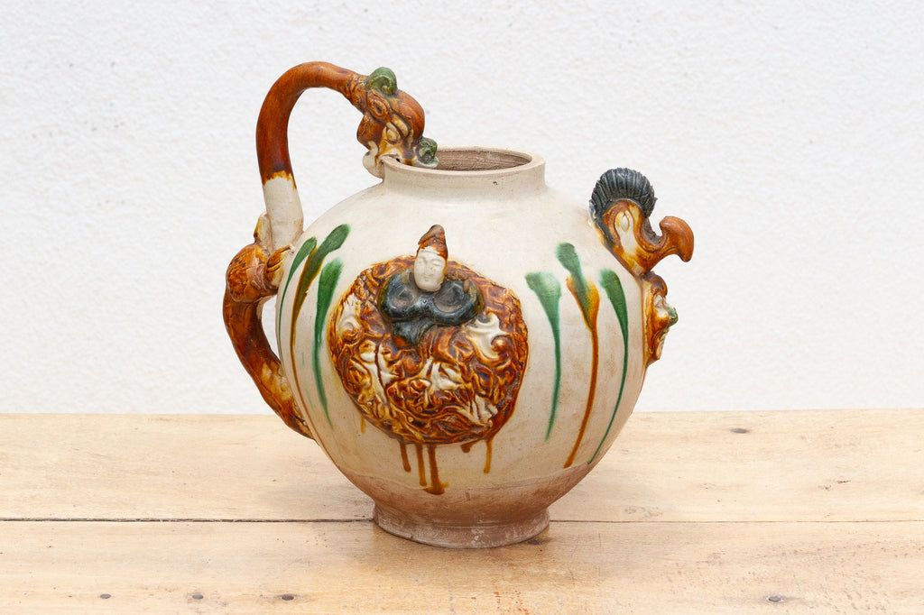 Vintage Tang Dynasty Style Sancai Jug