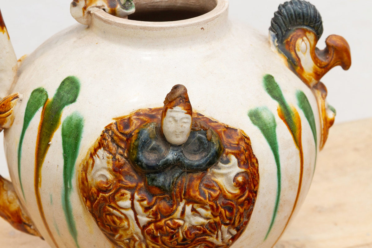 Vintage Tang Dynasty Style Sancai Jug