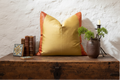 Sunset Gold Festive Silk Euro Pillow Cover