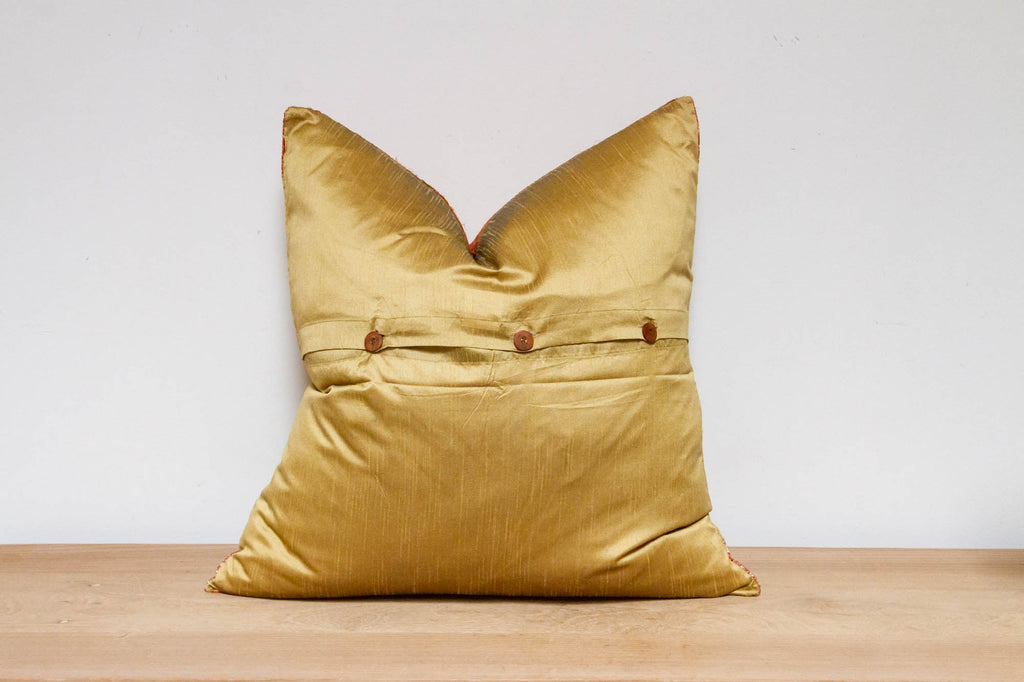 Sunset Gold Festive Silk Euro Pillow Cover