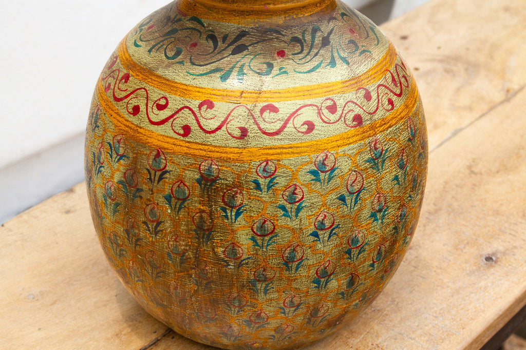 Old Mandala Bloom Painted Pot