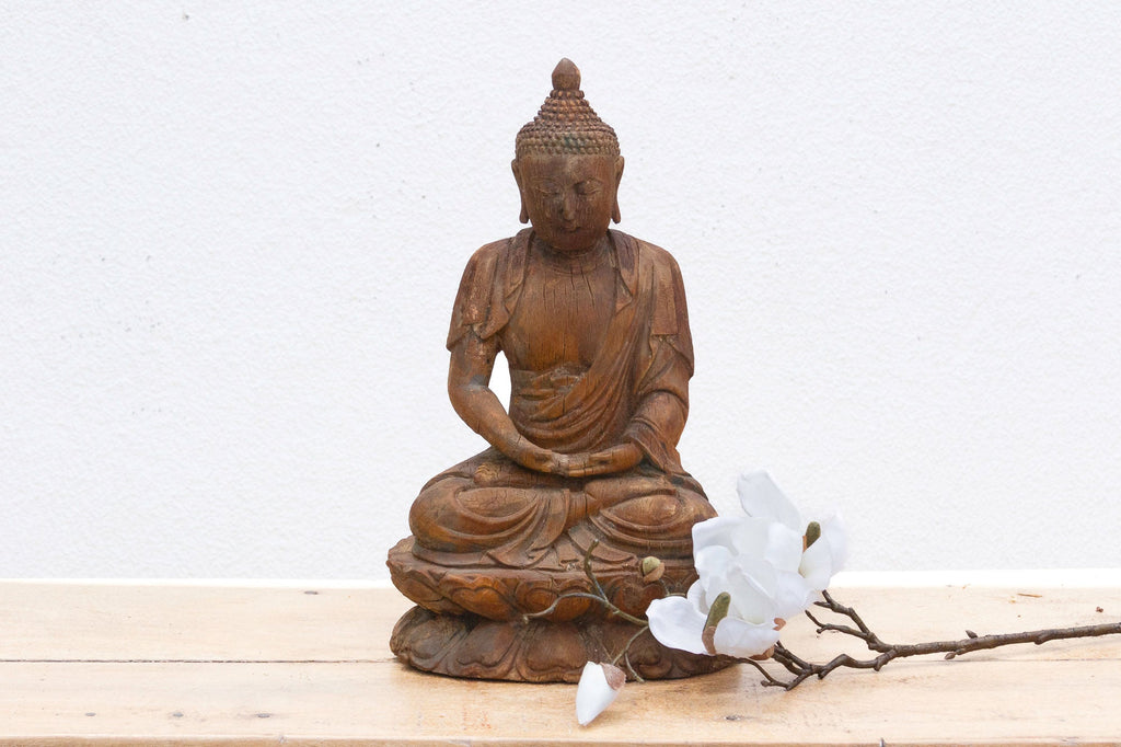 Finely Carved Meditative Buddha Statue