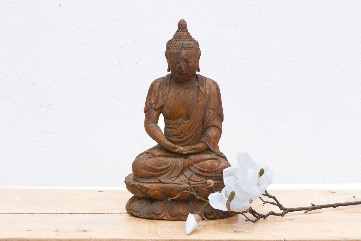 Finely Carved Meditative Buddha Statue