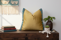 Muted Gold Festive Silk Euro Pillow Cover