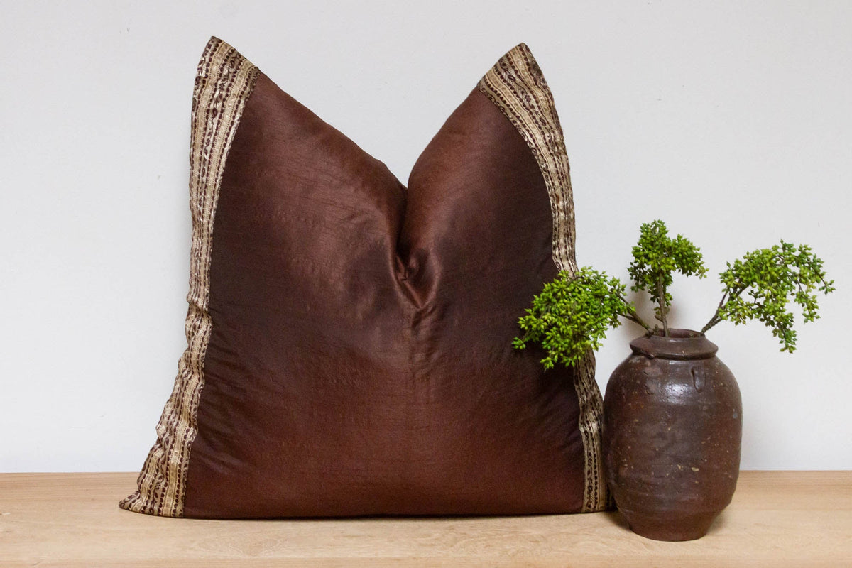 Hickory Festive Silk Euro Pillow Cover