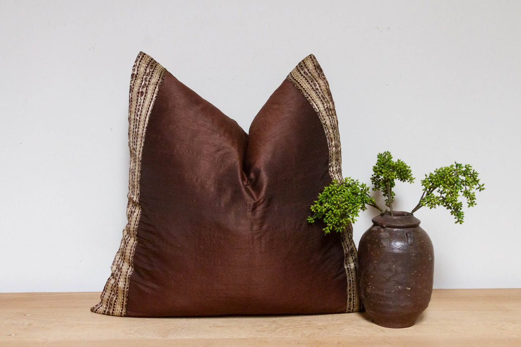 Hickory Festive Silk Euro Pillow Cover