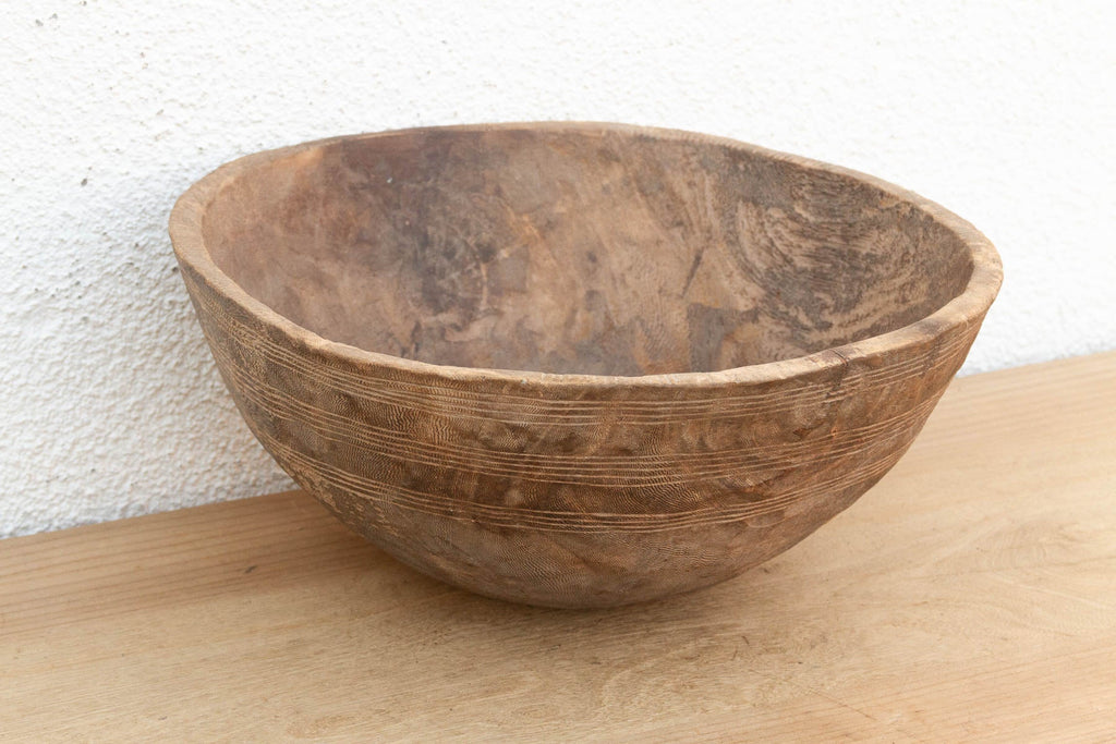 Charred Finish Antique African Bowl