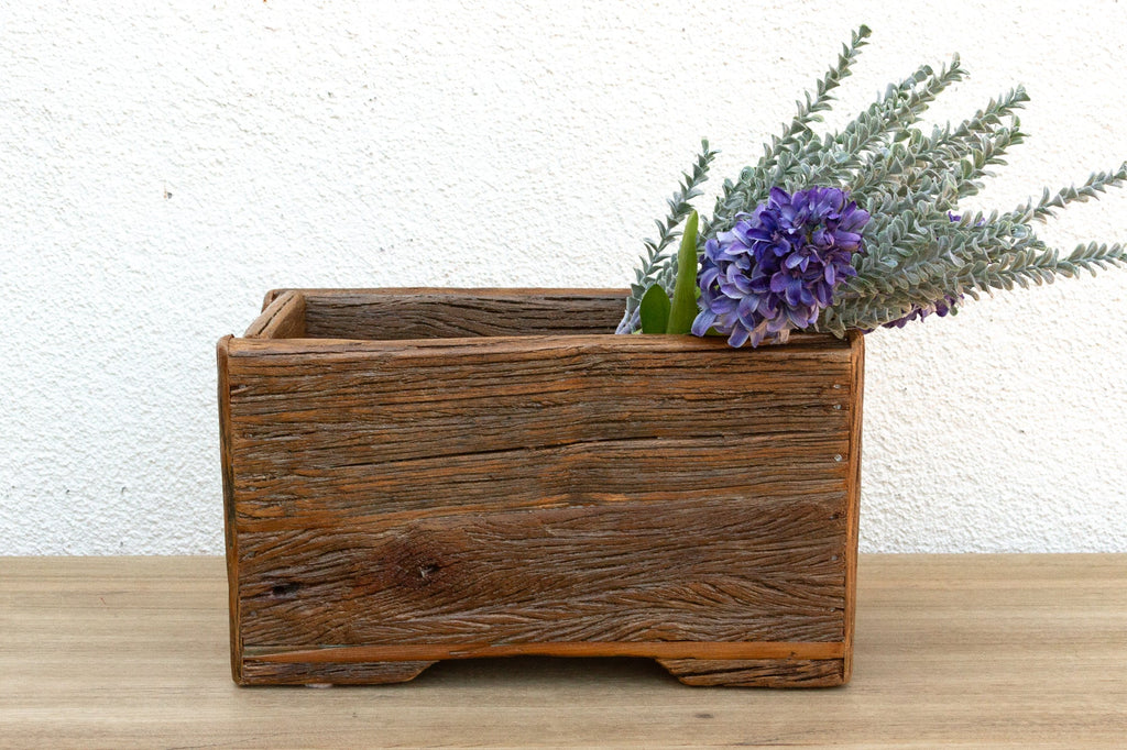 Rustic Charm, Reclaimed Wood Planter Box