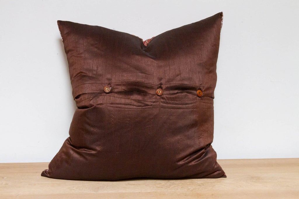 Cacao Festive Silk Euro Pillow Cover