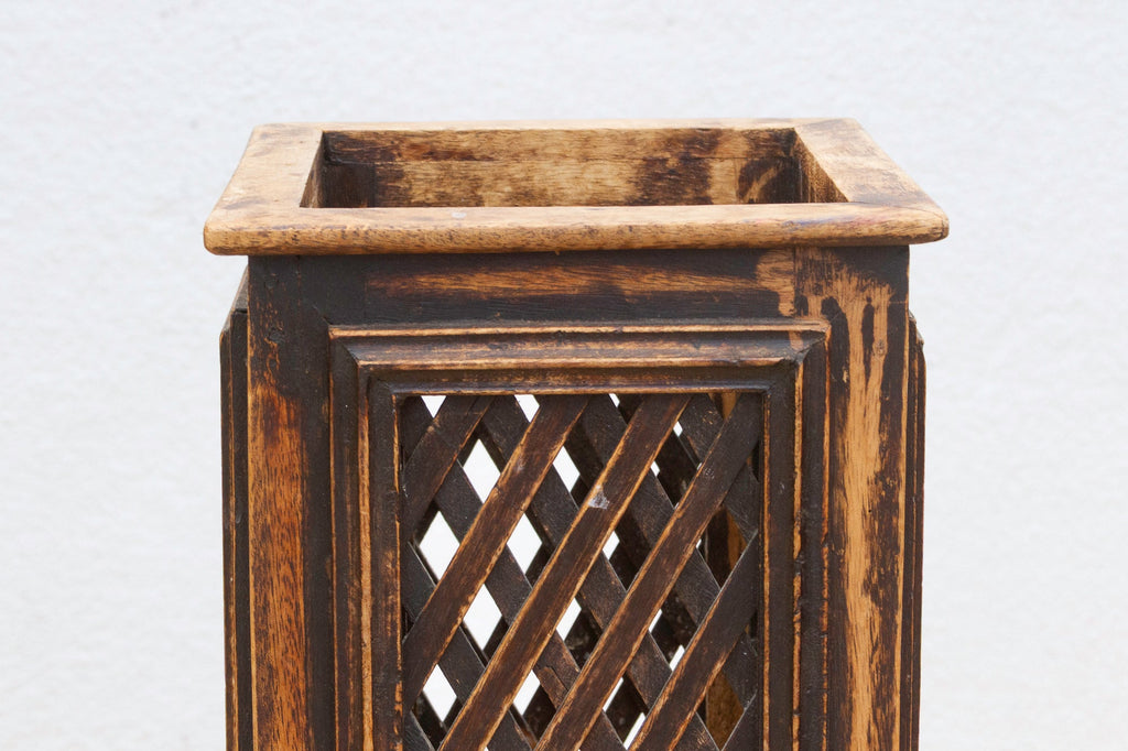 Vintage Lattice Jali Basket Planter