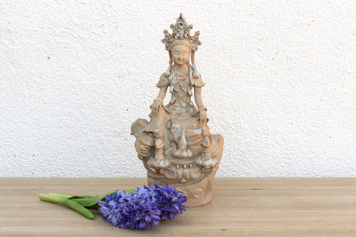 Timeless Chinese Porcelain Bodhisattva Sculpture