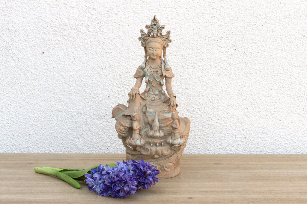 Timeless Chinese Porcelain Bodhisattva Sculpture