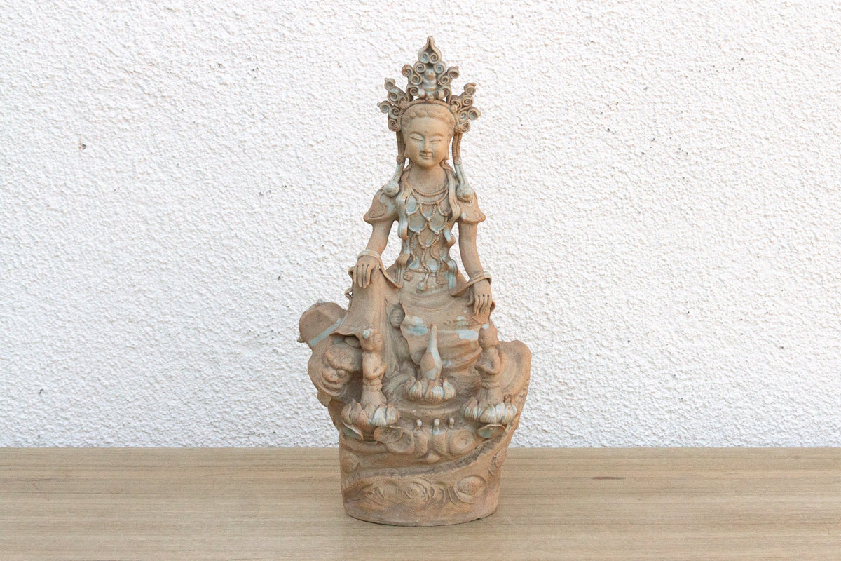 Timeless Chinese Porcelain Bodhisattva Sculpture