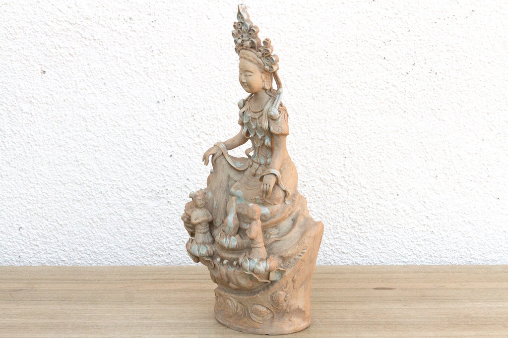 Timeless Chinese Porcelain Bodhisattva Sculpture