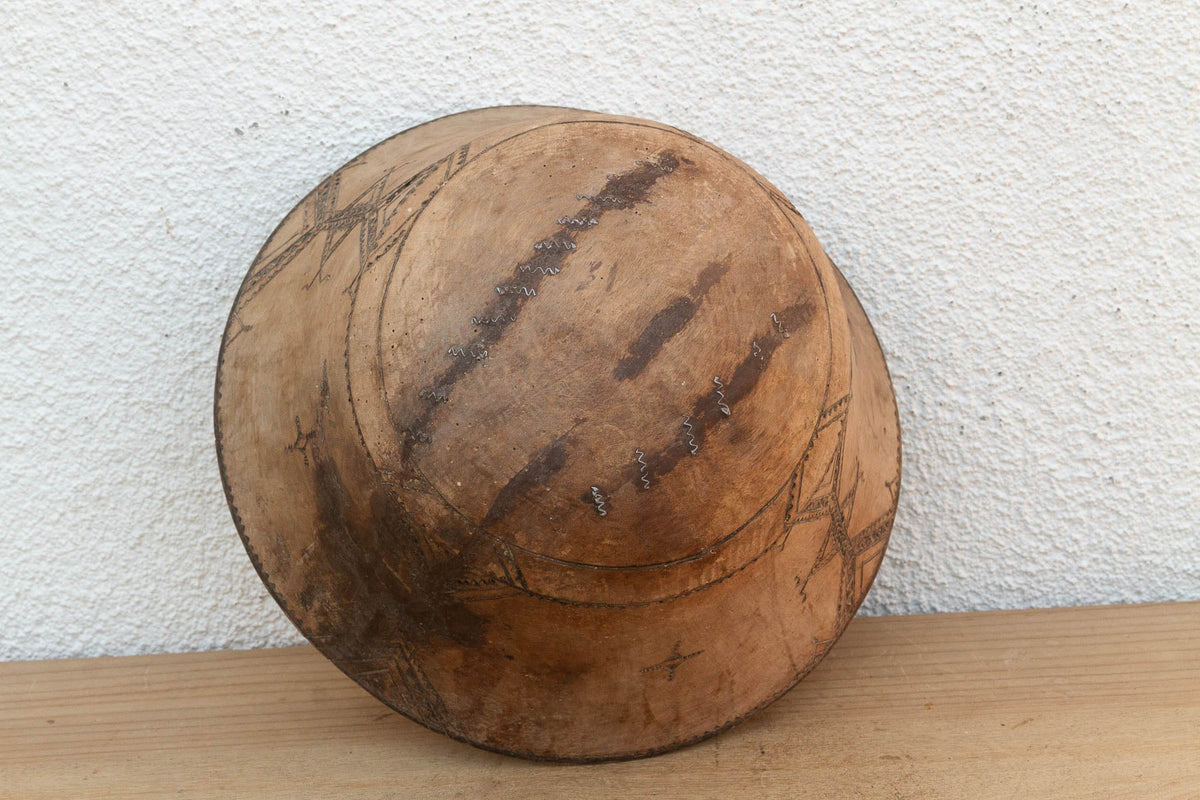 Rustic Handcarved African Bowl