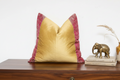 Indian Gold Festive Silk Euro Pillow Cover