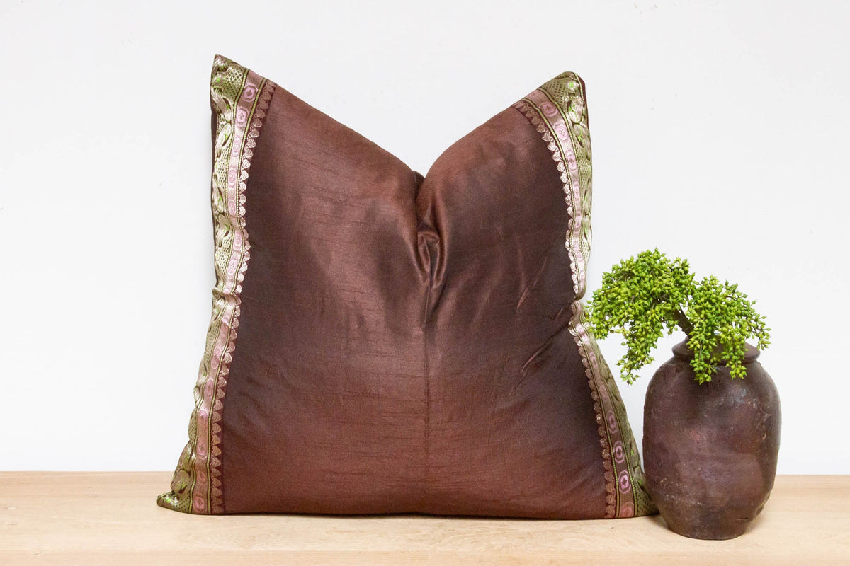 Wenge Festive Silk Euro Pillow Cover
