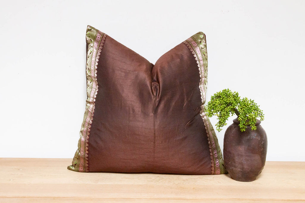 Wenge Festive Silk Euro Pillow Cover