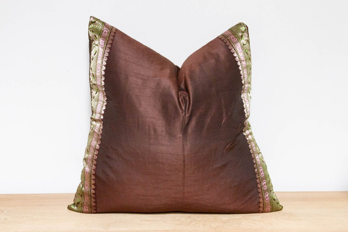 Wenge Festive Silk Euro Pillow Cover