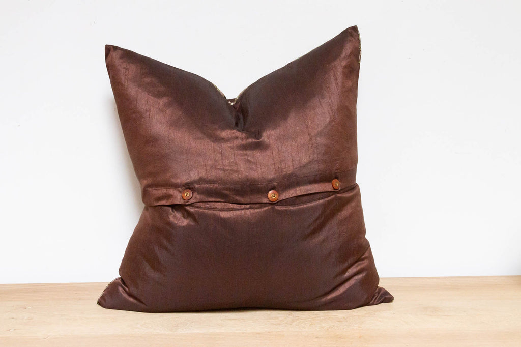 Wenge Festive Silk Euro Pillow Cover
